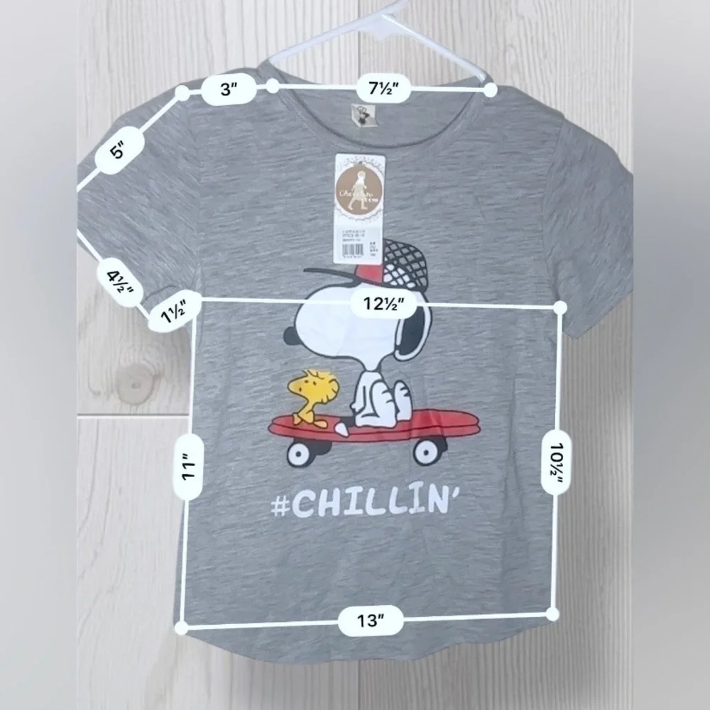 NWT Girls Snoopy Short Sleeve Graphic Tee